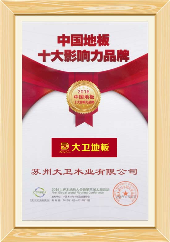 大衛(wèi)地板榮獲“中國地板十大影響力品牌”.jpg